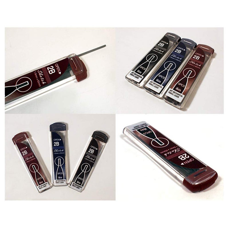 ibis 2B 1.8mm Art Mechanical Sketch Pencil Leads Set of 3 - Image 2